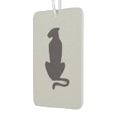 Zwarte Cat Silhouette grijze auto luchtverfrisser (Links)