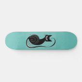 ZWARTE CAT-SKATEBOARD-DECK PERSOONLIJK SKATEBOARD (Horizontaal)