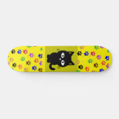 ZWARTE CAT-SKATEBOARD-DECK PERSOONLIJK SKATEBOARD (Horizontaal)