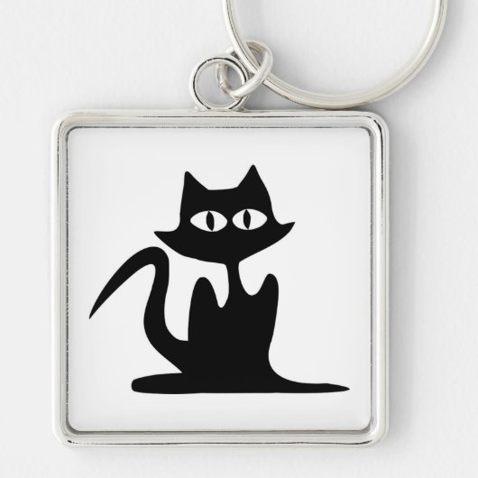 ZWARTE CAT SLEUTELHANGER (Voorkant)