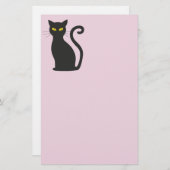 ZWARTE CAT-STATIONERIE BRIEFPAPIER (Voorkant / Achterkant)
