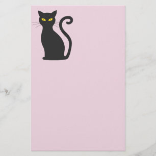 ZWARTE CAT-STATIONERIE BRIEFPAPIER