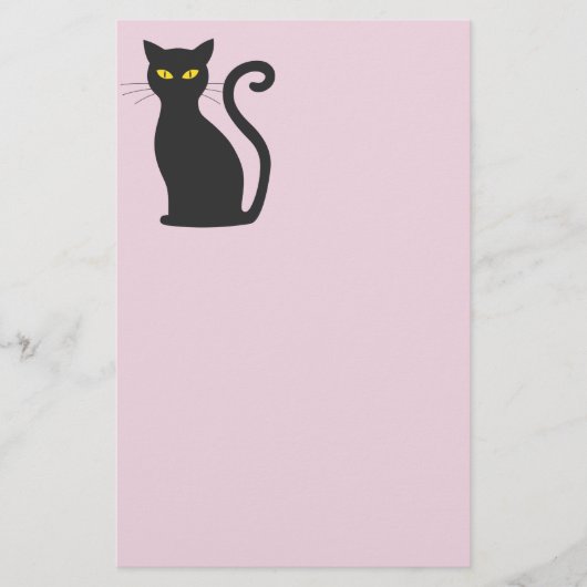 ZWARTE CAT-STATIONERIE BRIEFPAPIER (Voorkant)
