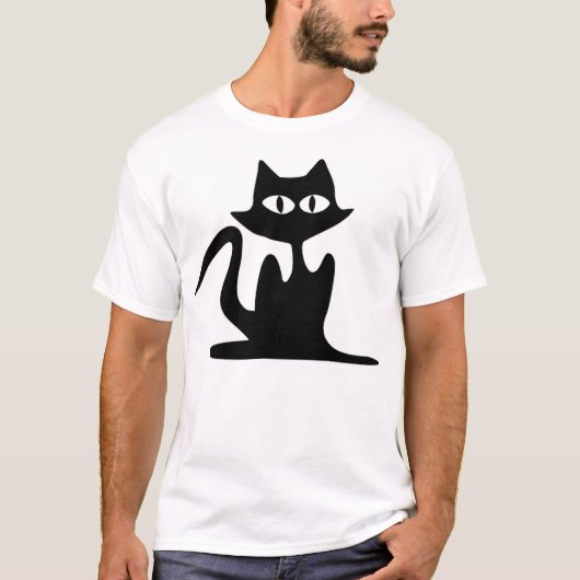 ZWARTE CAT T-SHIRT (Voorkant)