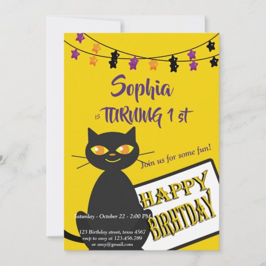 zwarte cataleerkaart kaart (Voorkant)