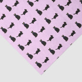 Zwarte Cats voor Cute Kat Pattern Aangepaste kleur Tissuepapier (Detail)