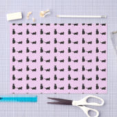 Zwarte Cats voor Cute Kat Pattern Aangepaste kleur Tissuepapier (Craft)