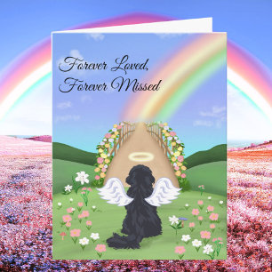 Zwarte Cavalier King Charles Rainbow Bridge Kaart