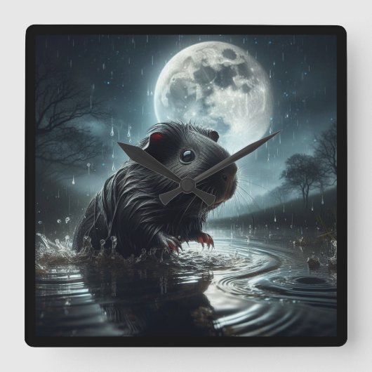 Zwarte Cavia klok (Voorkant)