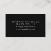 Zwarte Caviar Spoon Luxe Kaart Visitekaartje (Achterkant)