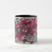 Zwarte cellulaire levensbubbels Abstracte kunst Mok (Midden)