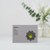 ZWARTE CELTISCHE STROOMGEEL TOPAZ GEM MONOGRAM gri Visitekaartje (Staand voorkant)