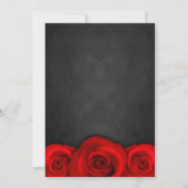 Zwarte Chalkboard Red Rose Wedding Invitting Kaart (Voorkant)