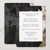 Zwarte Champagne Goud Koeienhuid bruiloft Kaart (Voorkant / Achterkant)