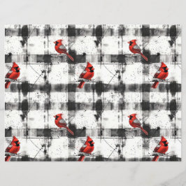 Zwarte check kardinale Waterverf