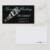 Zwarte Cheerleader Business/Roepkaart Contactkaartje (Voorkant / Achterkant)