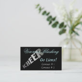 Zwarte Cheerleader Business/Roepkaart Contactkaartje (Staand voorkant)