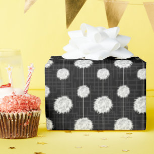 Zwarte Cheerleader Pom Pom Pattern Cadeaupapier