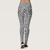 Zwarte Cheetah Leopard Print Leggings (Achterkant)