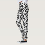 Zwarte Cheetah Leopard Print Leggings (Links)