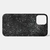 Zwarte Cheetah Leopard Skin Print Pattern Case-Mate iPhone Case (Achterkant (horizontaal))