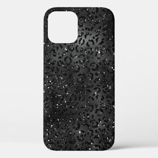Zwarte Cheetah Leopard Skin Print Pattern Case-Mate iPhone Case (Achterkant)