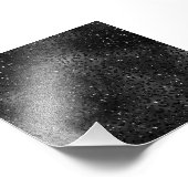 Zwarte Cheetah Leopard Skin Print Pattern Foto Afdruk (Hoek)