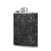 Zwarte Cheetah Leopard Skin Print Pattern Heupfles (Links)