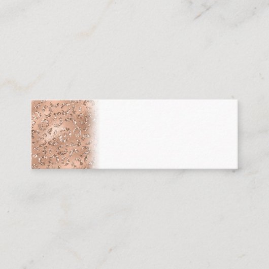 Zwarte Cheetah Leopard Skin Print Pattern Mini Visitekaartje (Voorkant)