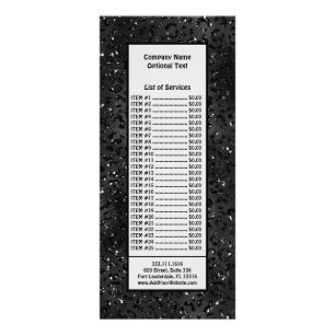 Zwarte Cheetah Leopard Skin Print Pattern Reclamekaart