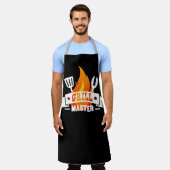 zwarte chef-kok Personaliseer Grill Master Schort (Gedragen)