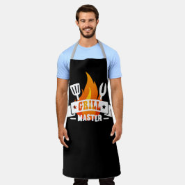 zwarte chef-kok Personaliseer Grill Master Schort