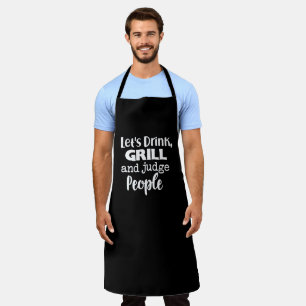 Zwarte chef-vader schort - Gepersonaliseerd grillc