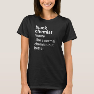 Zwarte chemische definitie t-shirt