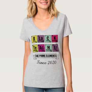 Zwarte Chemistry Teacher Prime Elements Maandag T-shirt