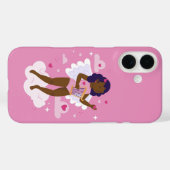 Zwarte cherub Afrikaanse engel harp harten wolken Case-Mate iPhone Case (Achterkant (horizontaal))