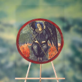 Zwarte Cherubijn engel Acryl Bord (Neutraal)