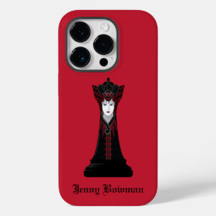 Zwarte Chess-koningin / Gepersonaliseerde naam Case-Mate iPhone 14 Pro Hoesje