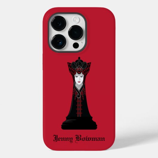 Zwarte Chess-koningin / Gepersonaliseerde naam Case-Mate iPhone Case (Achterkant)