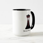 Zwarte Chess-koningin / Gepersonaliseerde naam Mok (Voorkant rechts)