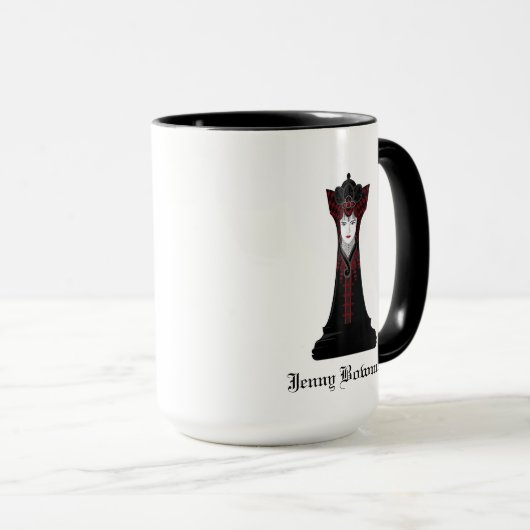 Zwarte Chess-koningin / Gepersonaliseerde naam Mok (Voorkant rechts)