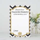 Zwarte Chevron Favoriet Memory of the Birthday (Staand voorkant)