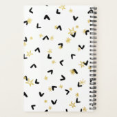 Zwarte Chevron Gold Stars bewijzen de verkeerde pl Planner (Achterkant)