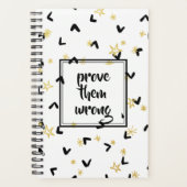 Zwarte Chevron Gold Stars bewijzen de verkeerde pl Planner (Voorkant)