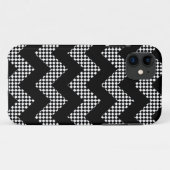 zwarte chevron met tegels Case-Mate iPhone case (Achterkant (horizontaal))