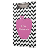 Zwarte Chevron Pink Apple-klerklembord Klembord (Links)