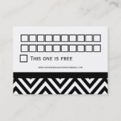 Zwarte Chevron Print Business Klantenkaart Klantenkaartje (Achterkant)