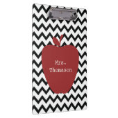 Zwarte Chevron Red Apple-leraar klembord (Rechts)