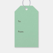 Zwarte Chevrons met groene banner en foto Cadeaulabel (Achterkant)