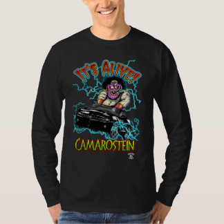 Zwarte Chevy Camaro RS lange hoes T-shirt